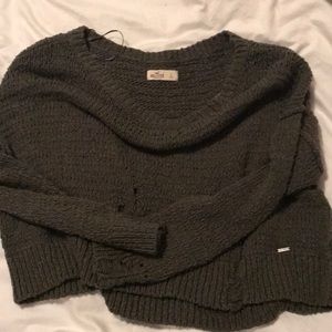CROPPED DISTRESSED SWEATER